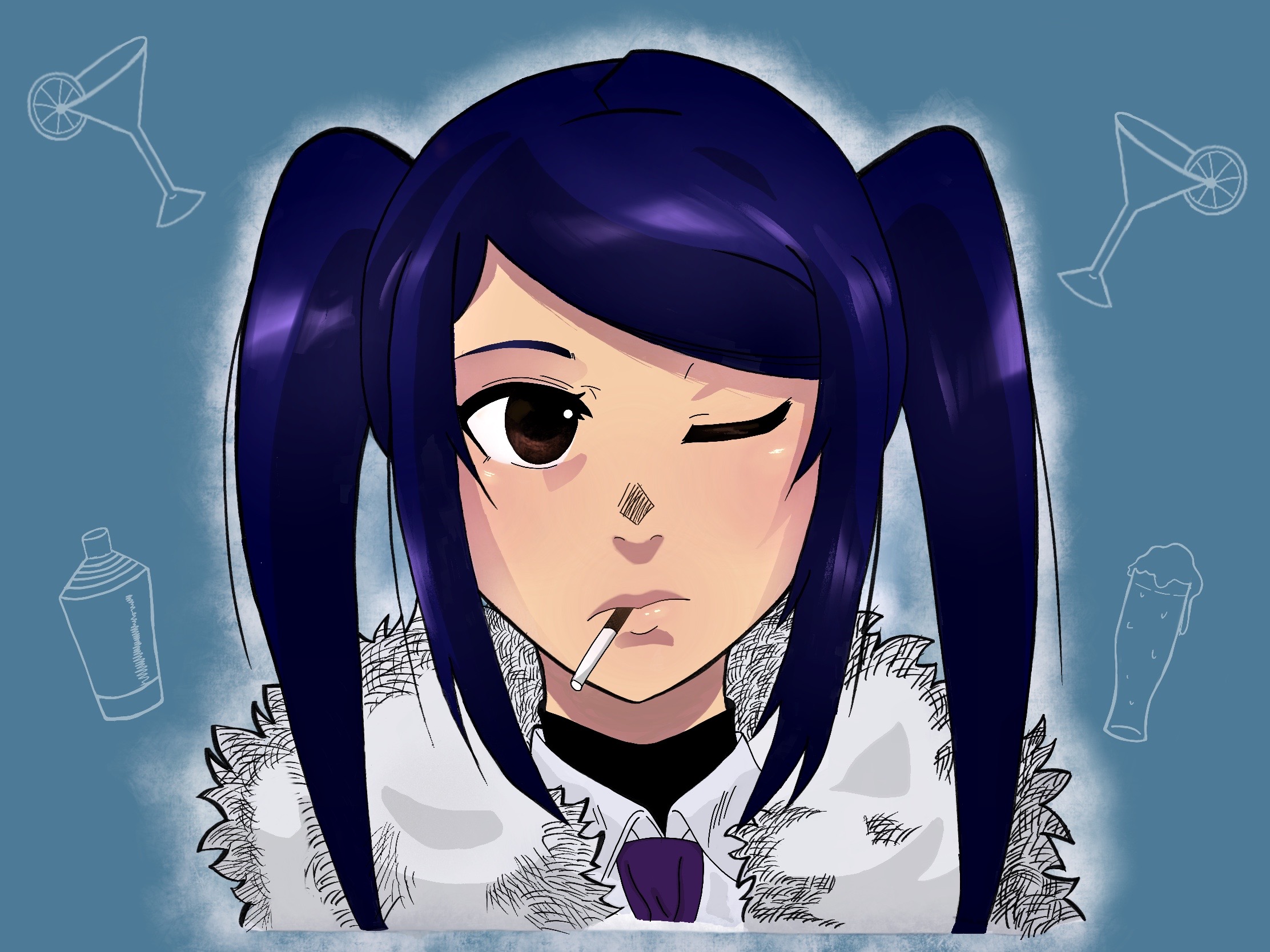 Ilustración Jill (VA-11 HALL-A)
